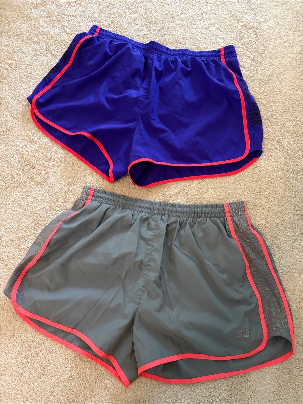 Set of 2 PINK Victoria's Secret Purple Athletic Shorts